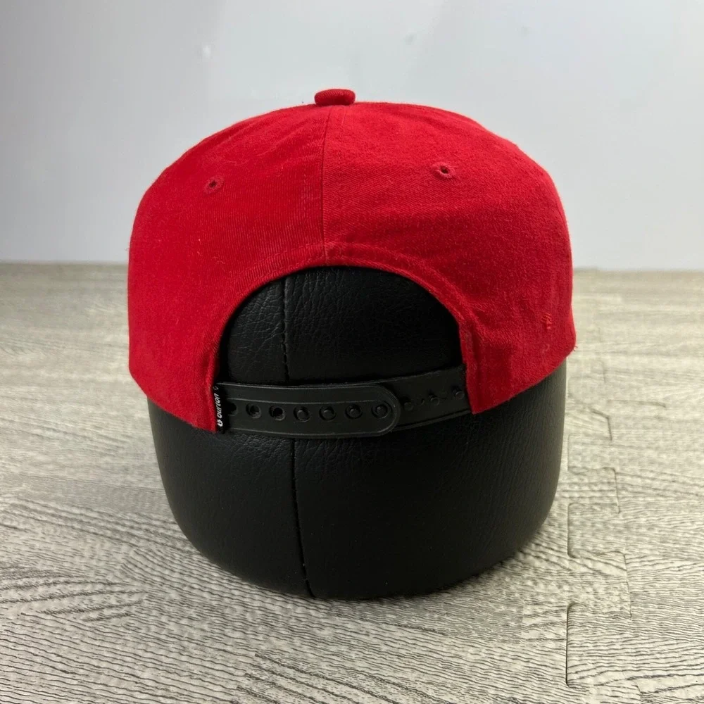 Vintage Burton Snowboards Hat Cap Snap Back Adjustable Red YOUTH